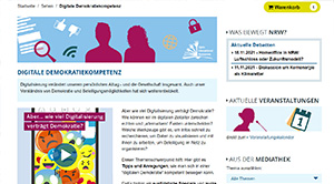 Screenshot der Website 