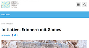 Screenshot der Website 