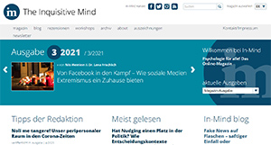 Screenshot der Website 