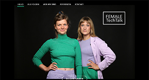 Screenshot der Website Female TechTalk