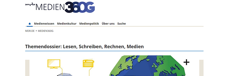 Screenshot der Website “Medien360g