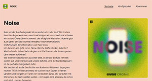 Screenshot der Website zum 