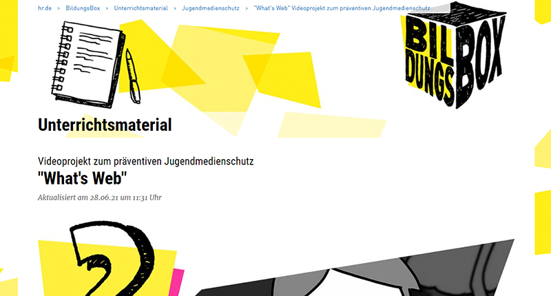 Screenshot der Website 