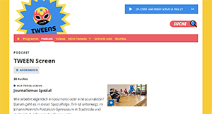 Screenshot der Website „Tweens“ des Mitteldeutschen Rundfunks