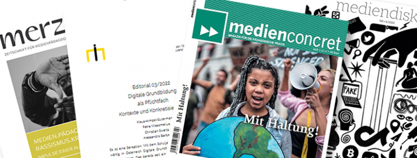 Verschiedene Zeitschriften zum Thema Medienbildung