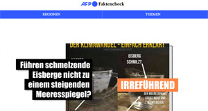 Screenshot der Website des AFP-Faktenchecks