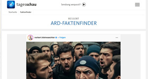 Screenshot der Website ARD-Faktenfinder