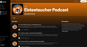 Screenshot des Spotify-Kanals Eisteetaucher Podcast
