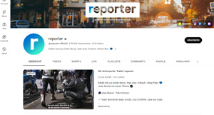 Screenshot des YouTube-Kanals von reporter