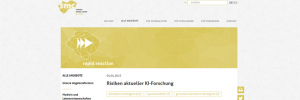 Screenshot der Website des Science Media Centers Germany