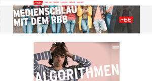 Screenshot der rbb-Medienschlau-Website mit einem Videos
